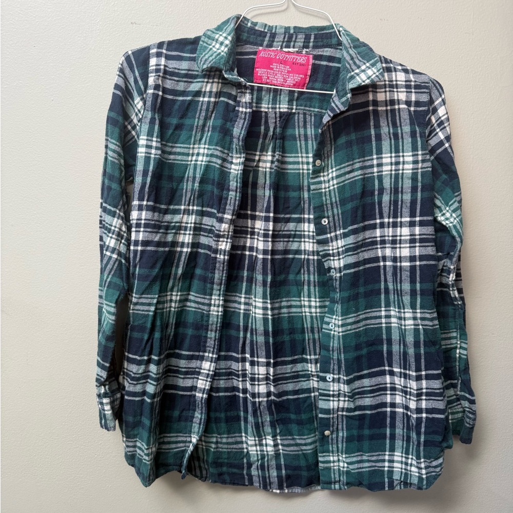 Plaid Shirt - Green and Blue